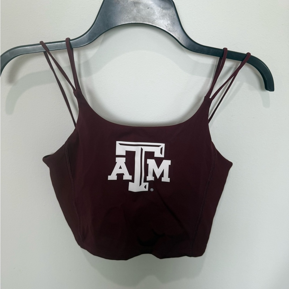 Maroon Texas A&M Fitted Crop  Tank Top